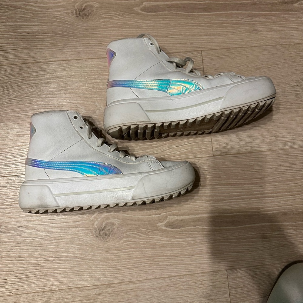 Puma Kairi Women’s High Top Iridescent Holographic Platform Sneaker - Size 8